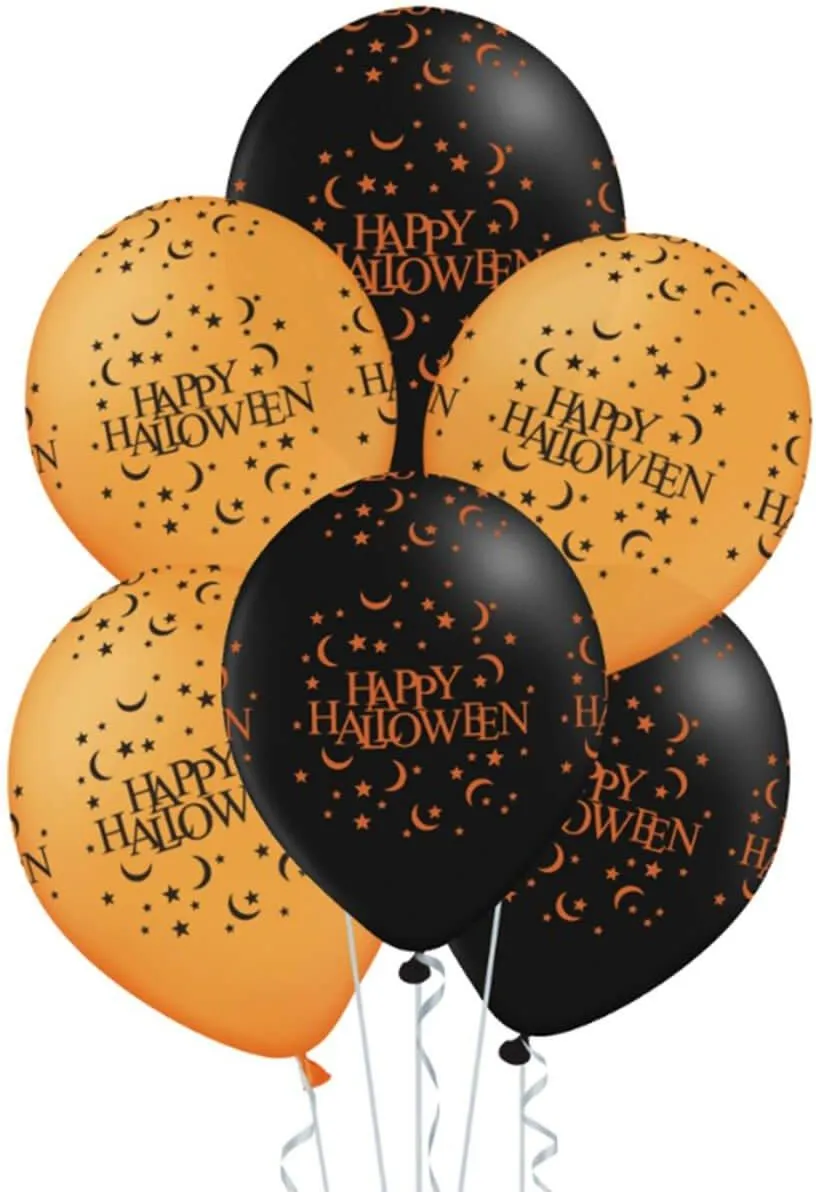 Pal Balony Lateksowe Na Halloween 30Cm 6Szt