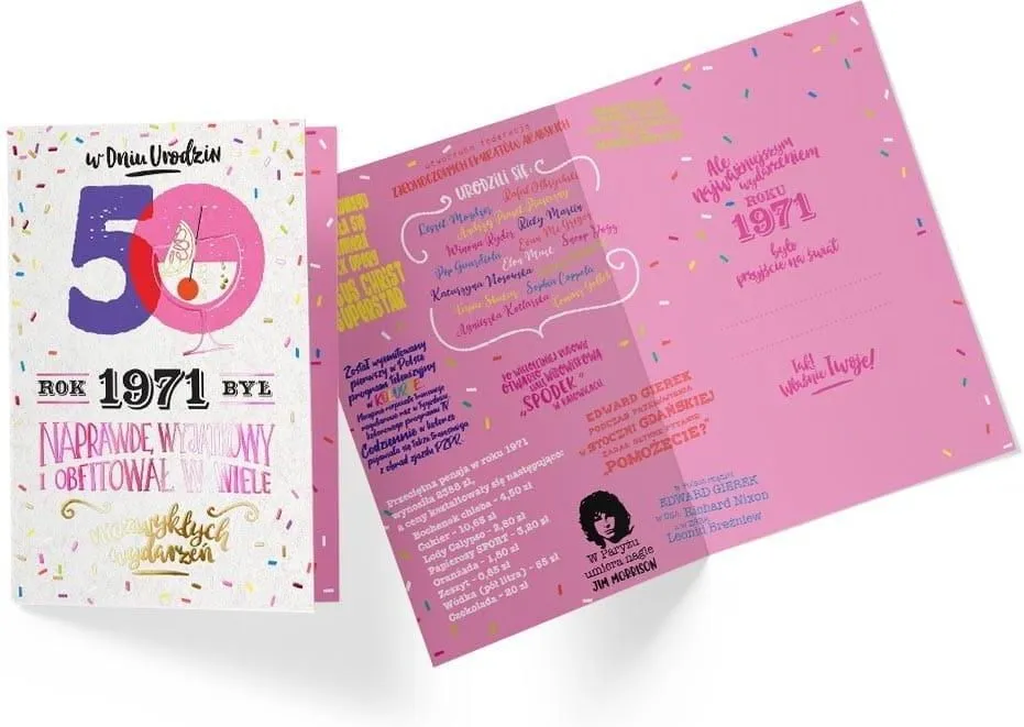 Kukartka Karnet B6 Pr-301 Urodziny 50 2021