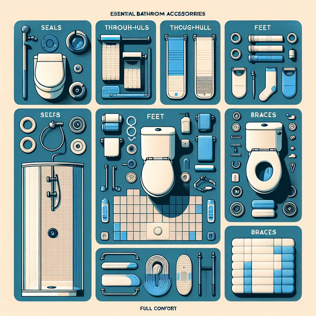 Kluczowe akcesoria do łazienki: uszczelki, przelotki, stopki i podpórki dla pełnego komfortu